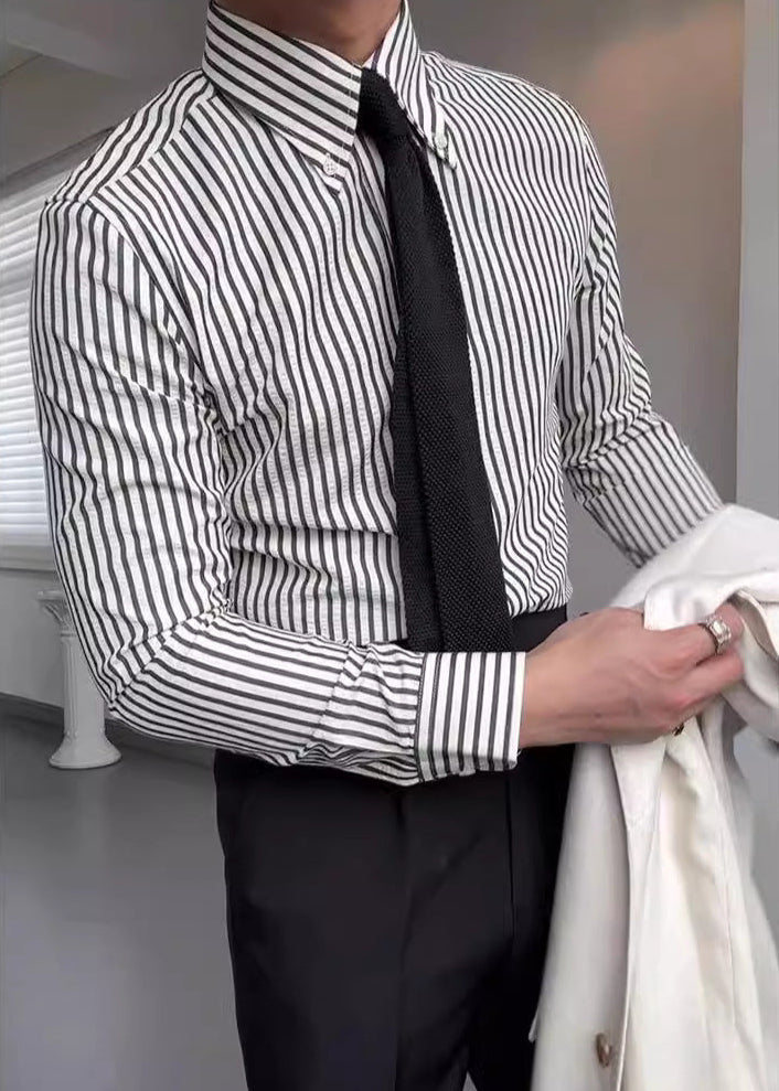 Joaquin | Men's Long Sleeve Striped Button-Up Shirt