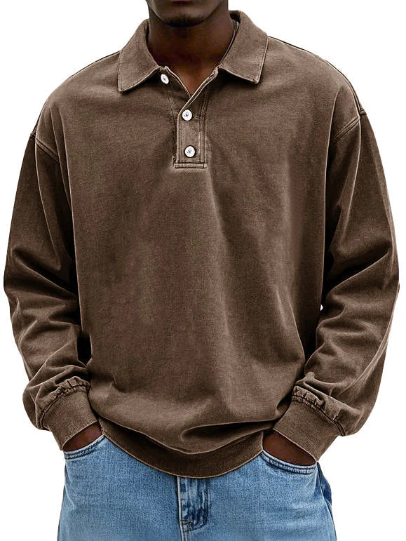 Jordan | Men's Long Sleeve Button-Down Polo Shirt