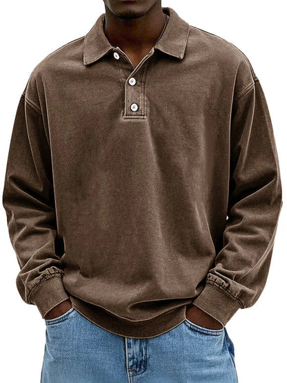 Jordan | Men's Long Sleeve Button-Down Polo Shirt