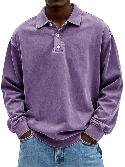 Jordan | Men's Long Sleeve Button-Down Polo Shirt