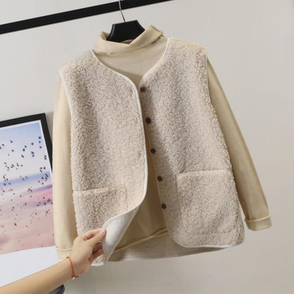 Joyce | Women's Button Front Fleece Vest