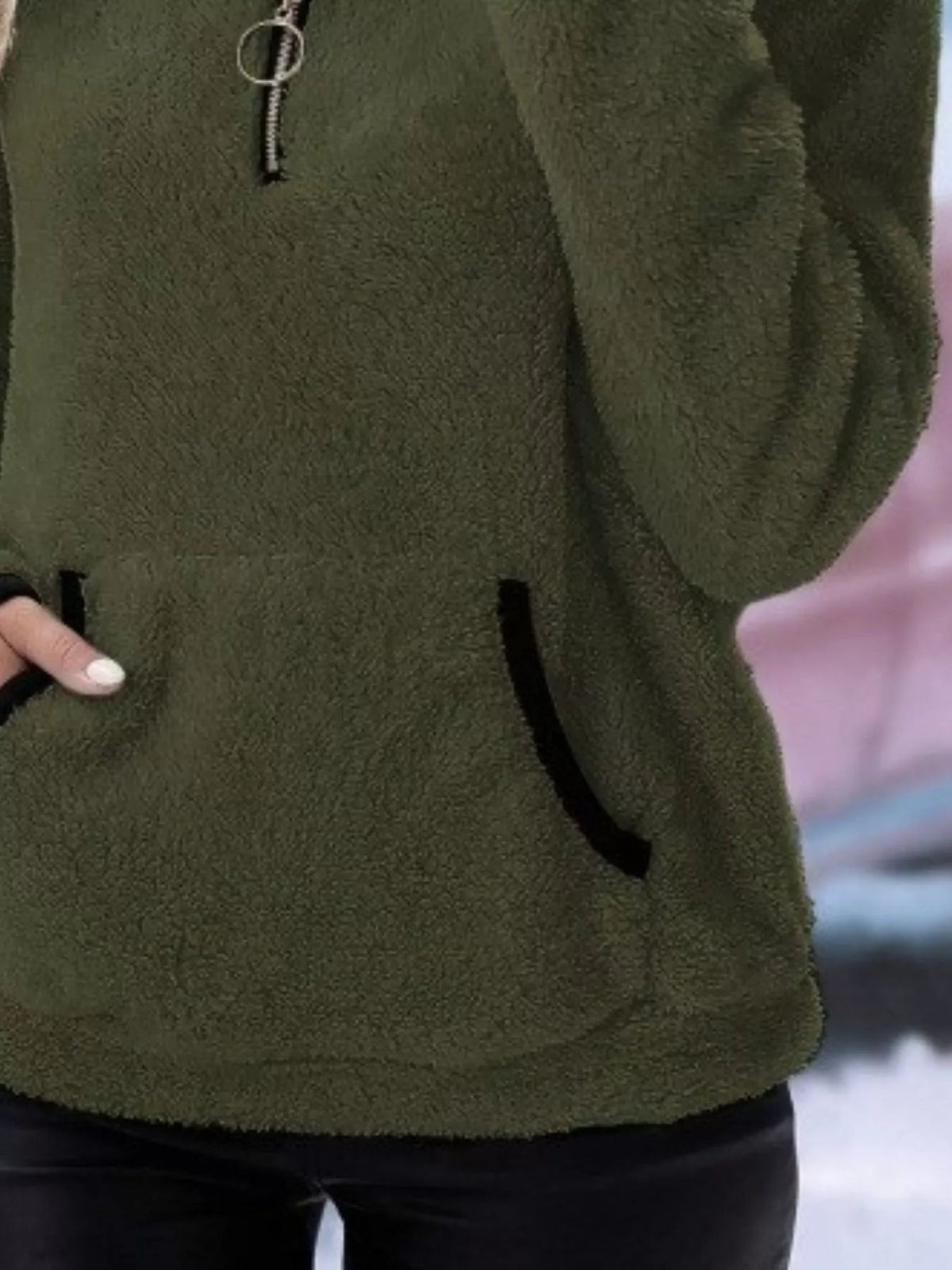 Joyce | Women's Half-Zip Fuzzy Sweater