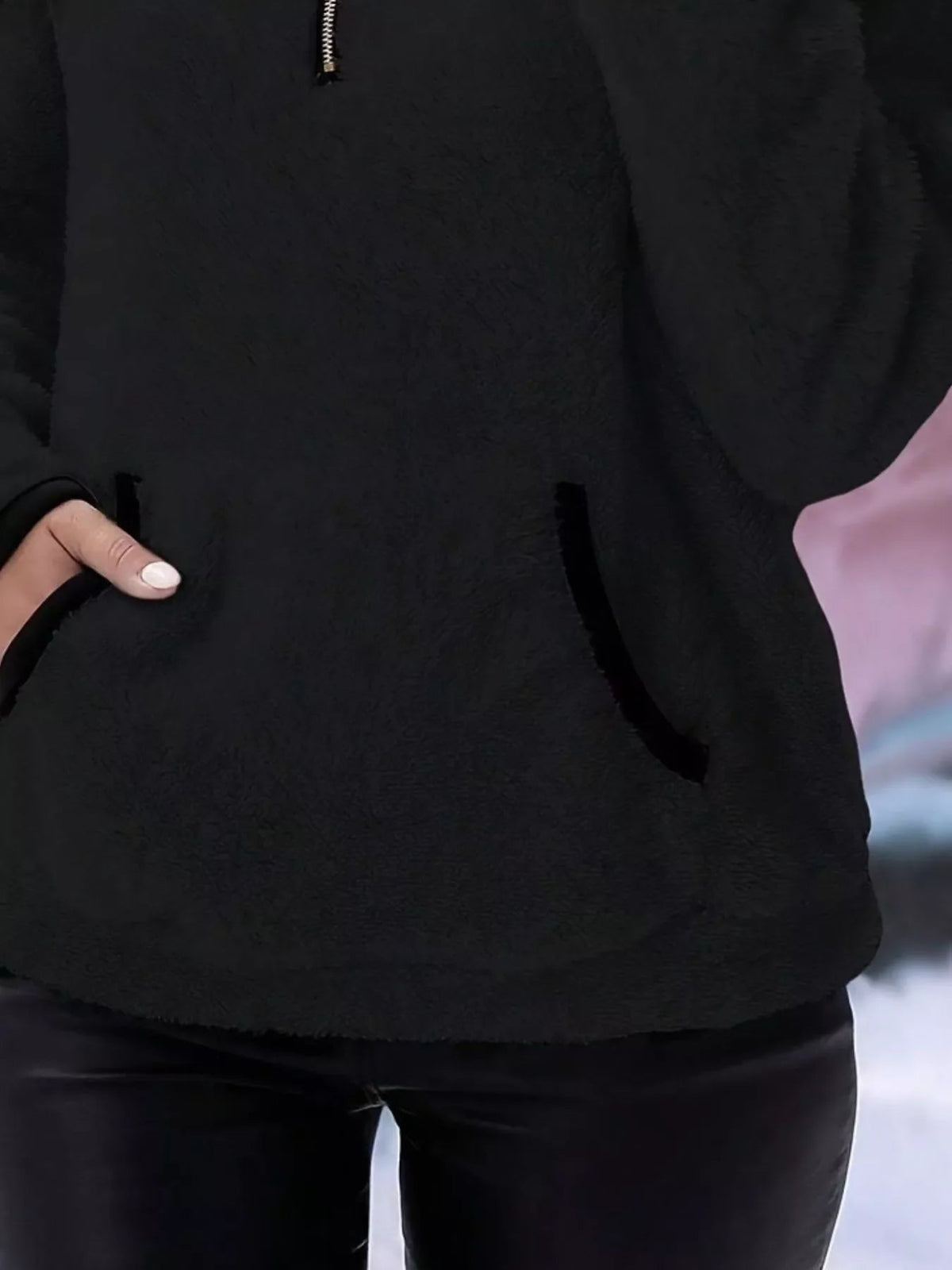 Joyce | Women's Half-Zip Fuzzy Sweater