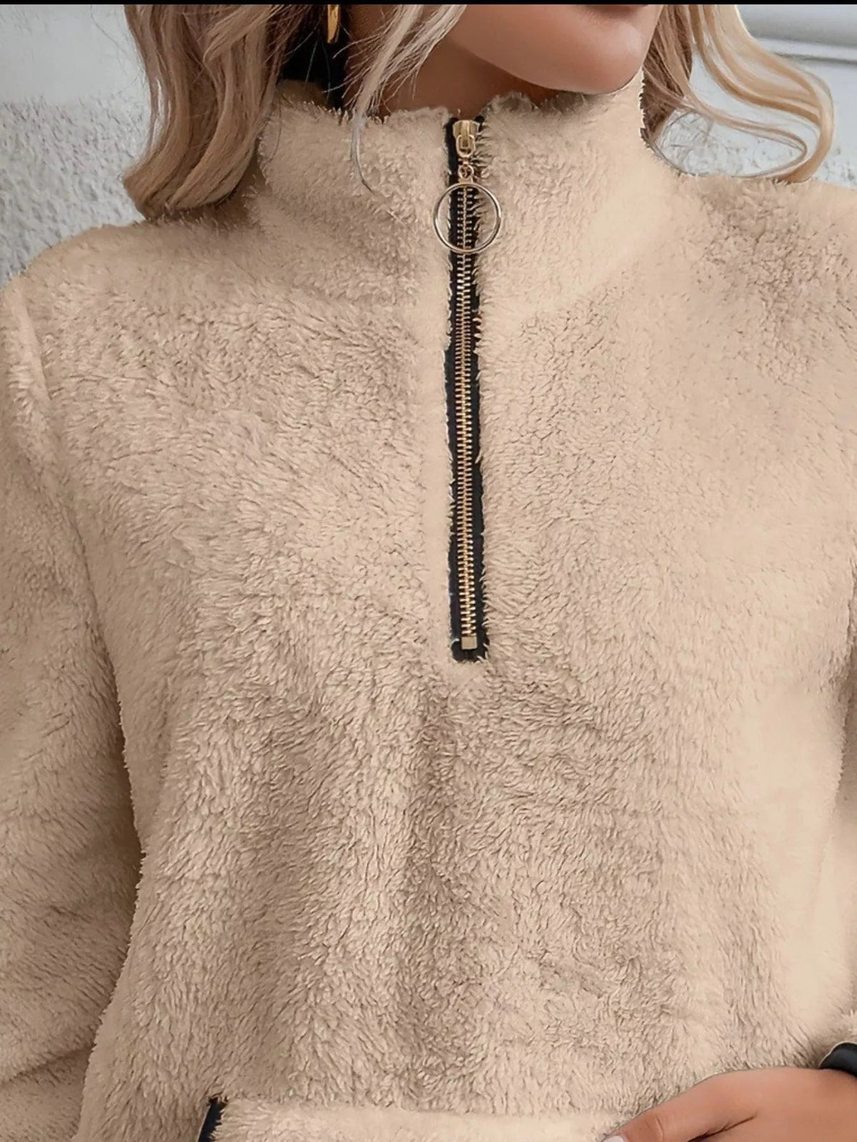 Joyce | Women's Half-Zip Fuzzy Sweater