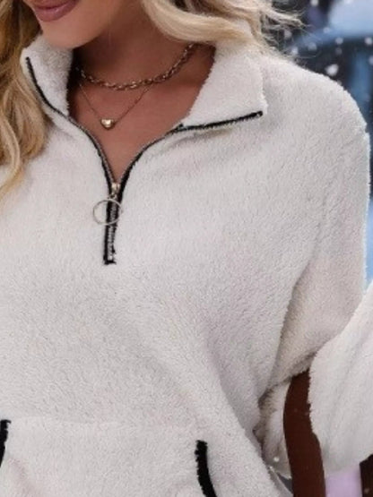 Joyce | Women's Half-Zip Fuzzy Sweater