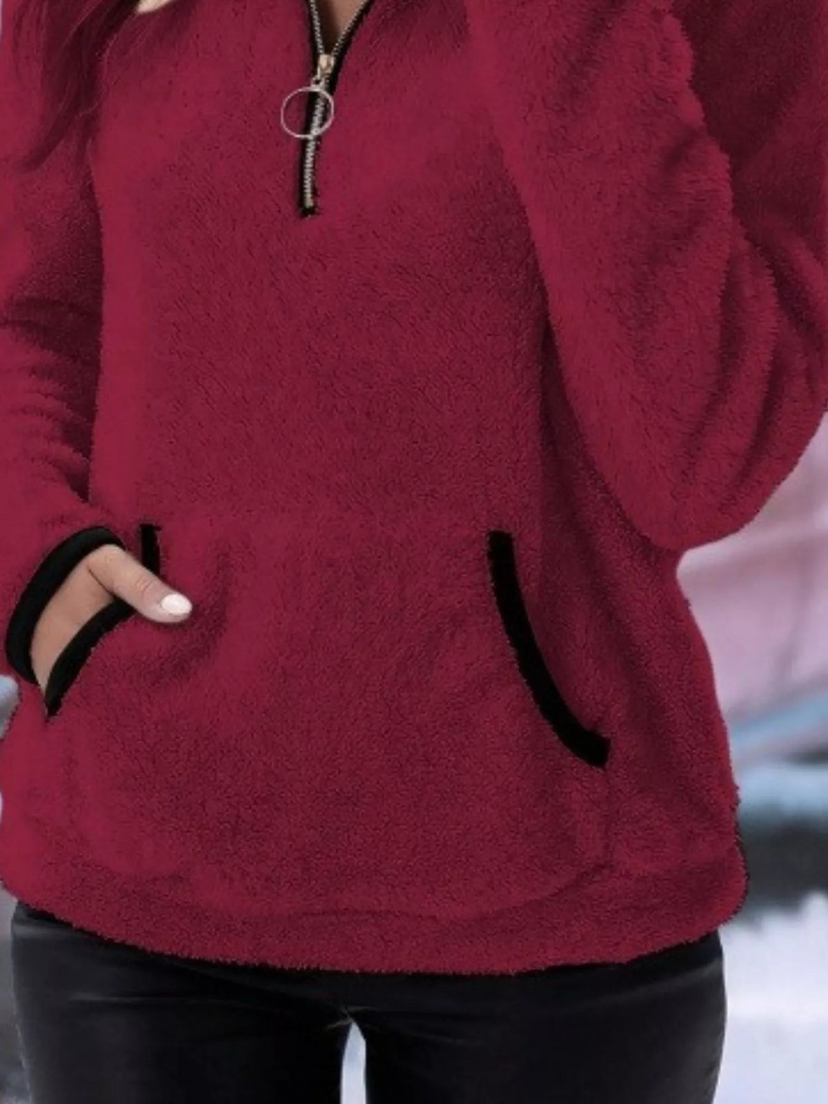 Joyce | Women's Half-Zip Fuzzy Sweater
