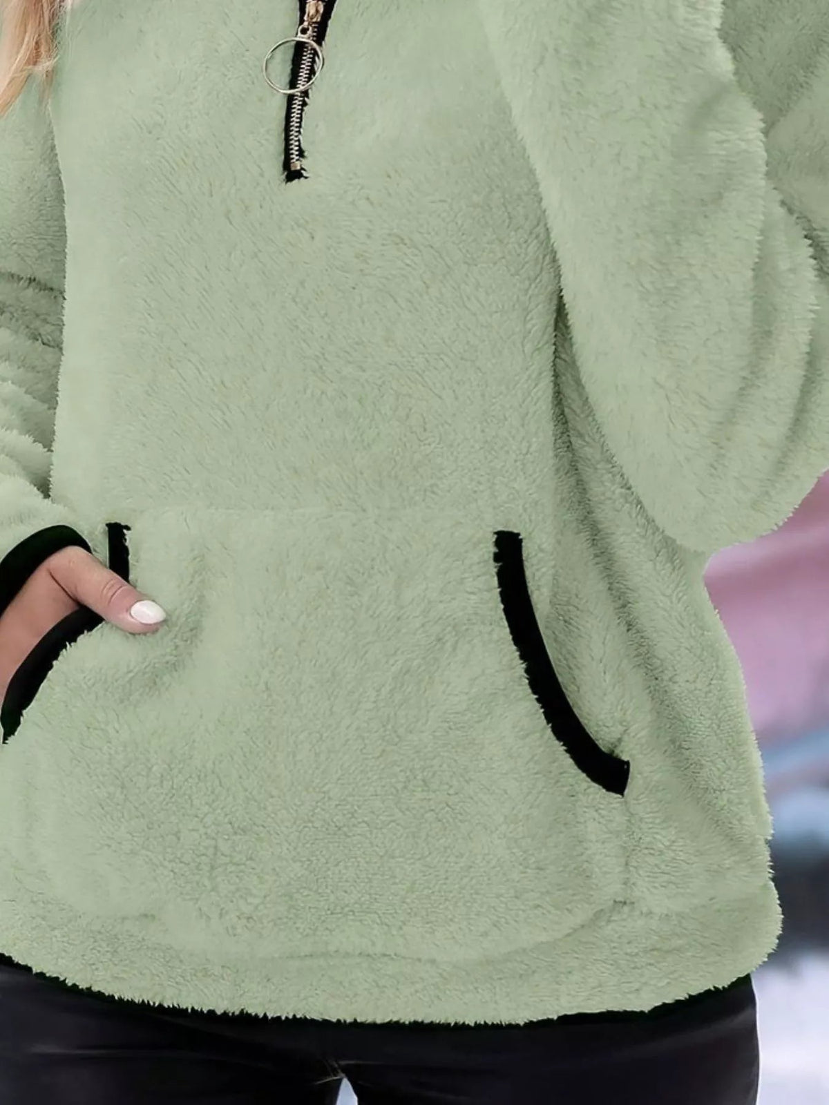 Joyce | Women's Half-Zip Fuzzy Sweater