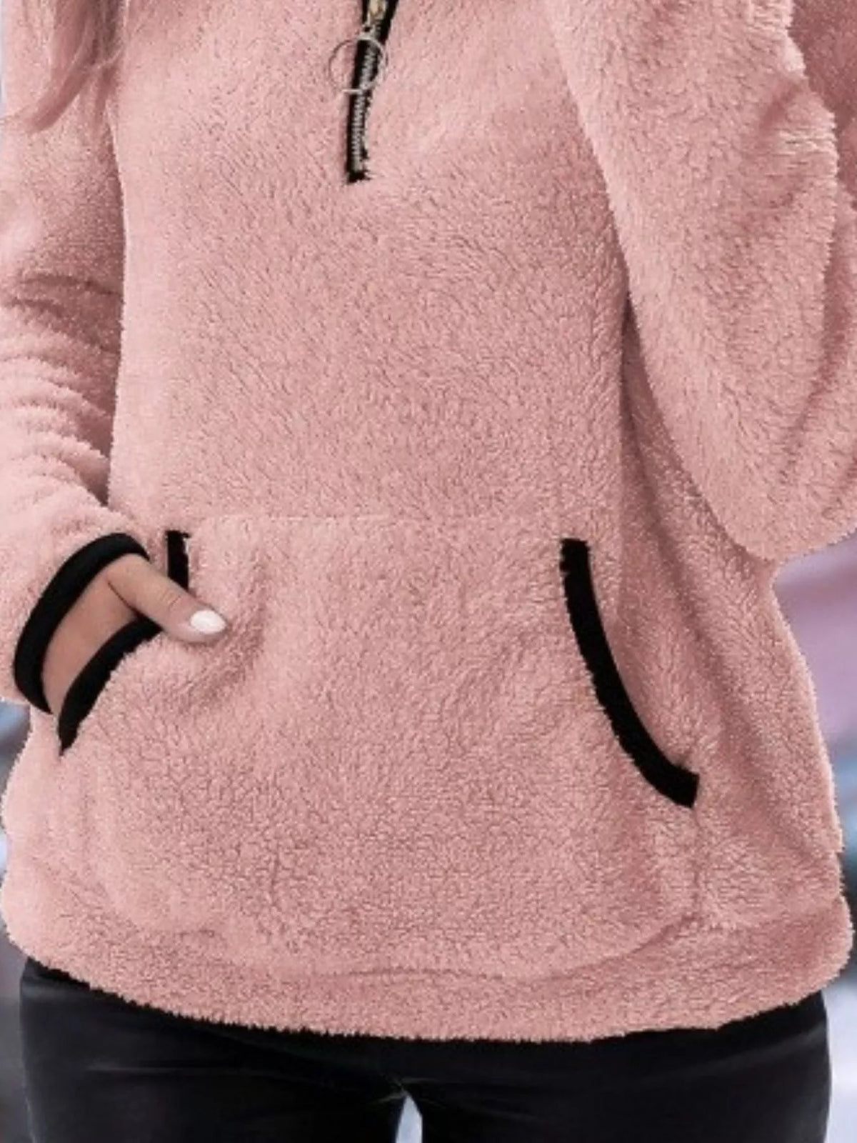 Joyce | Women's Half-Zip Fuzzy Sweater