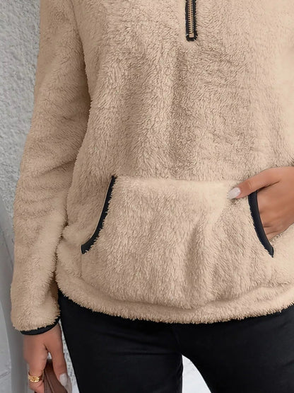 Joyce | Women's Half-Zip Fuzzy Sweater