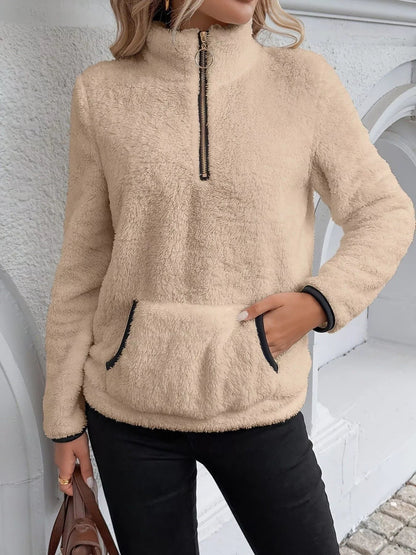 Joyce | Women's Half-Zip Fuzzy Sweater