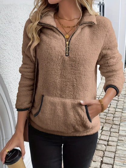 Joyce | Women's Half-Zip Fuzzy Sweater