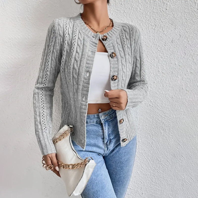 Judie | Women's Button-Down Cable Knit Cardigan