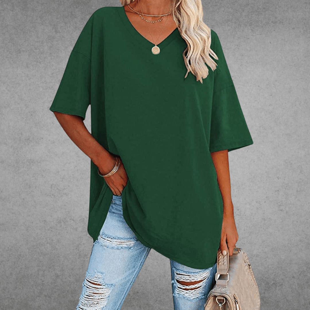 Judith | Women's Oversized V-Neck T-Shirt