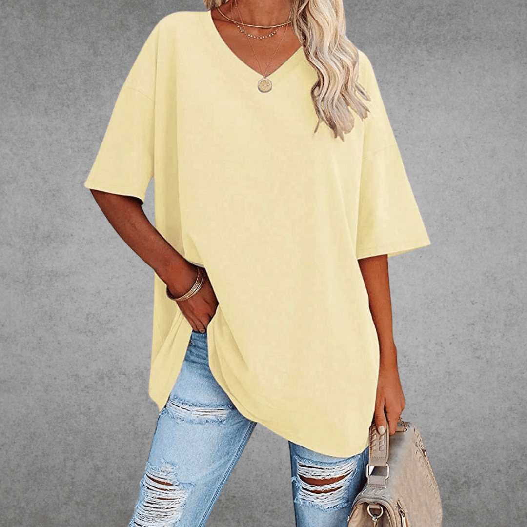 Judith | Women's Oversized V-Neck T-Shirt