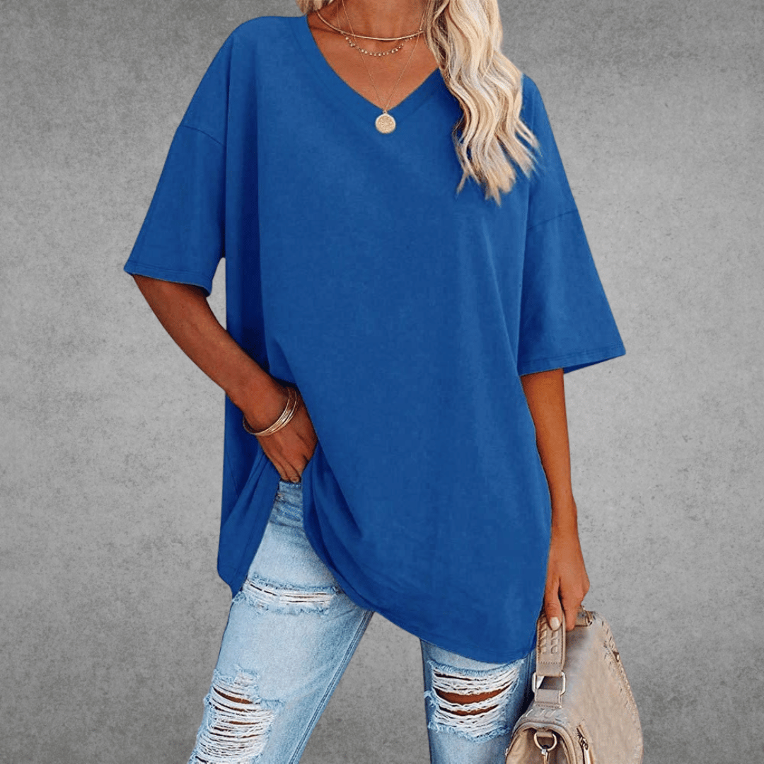Judith | Women's Oversized V-Neck T-Shirt