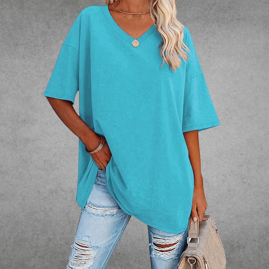 Judith | Women's Oversized V-Neck T-Shirt