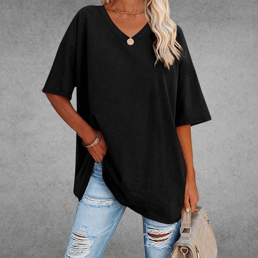 Judith | Women's Oversized V-Neck T-Shirt