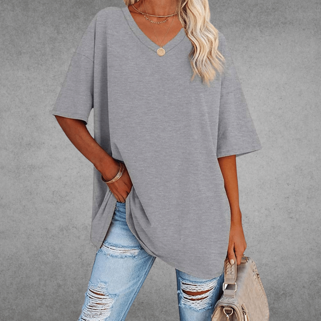 Judith | Women's Oversized V-Neck T-Shirt