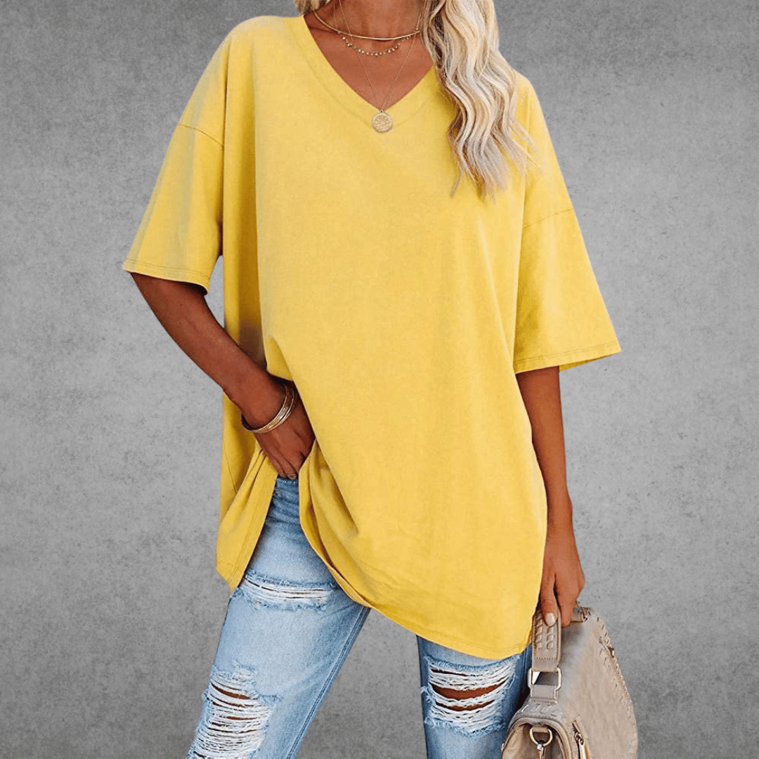 Judith | Women's Oversized V-Neck T-Shirt