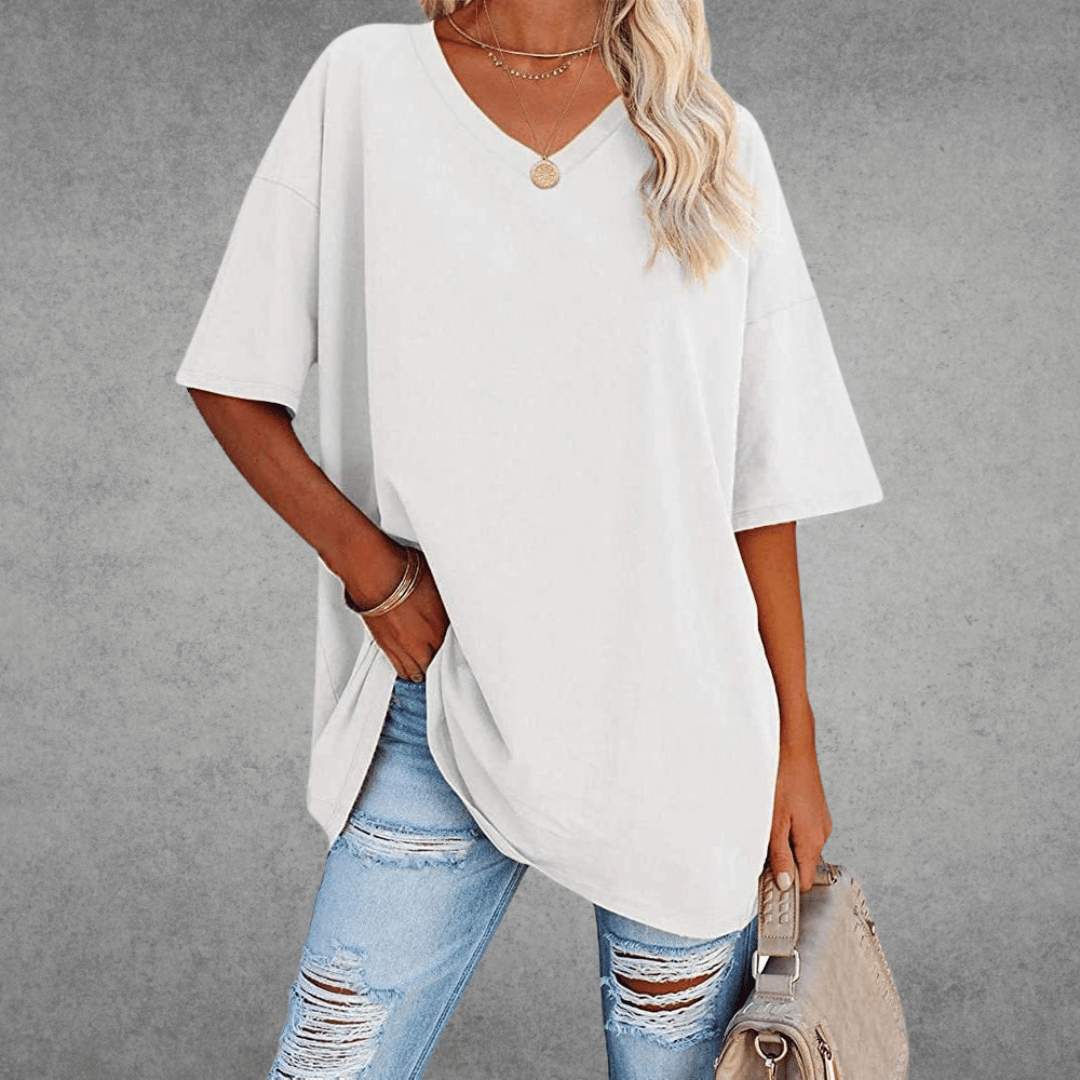 Judith | Women's Oversized V-Neck T-Shirt