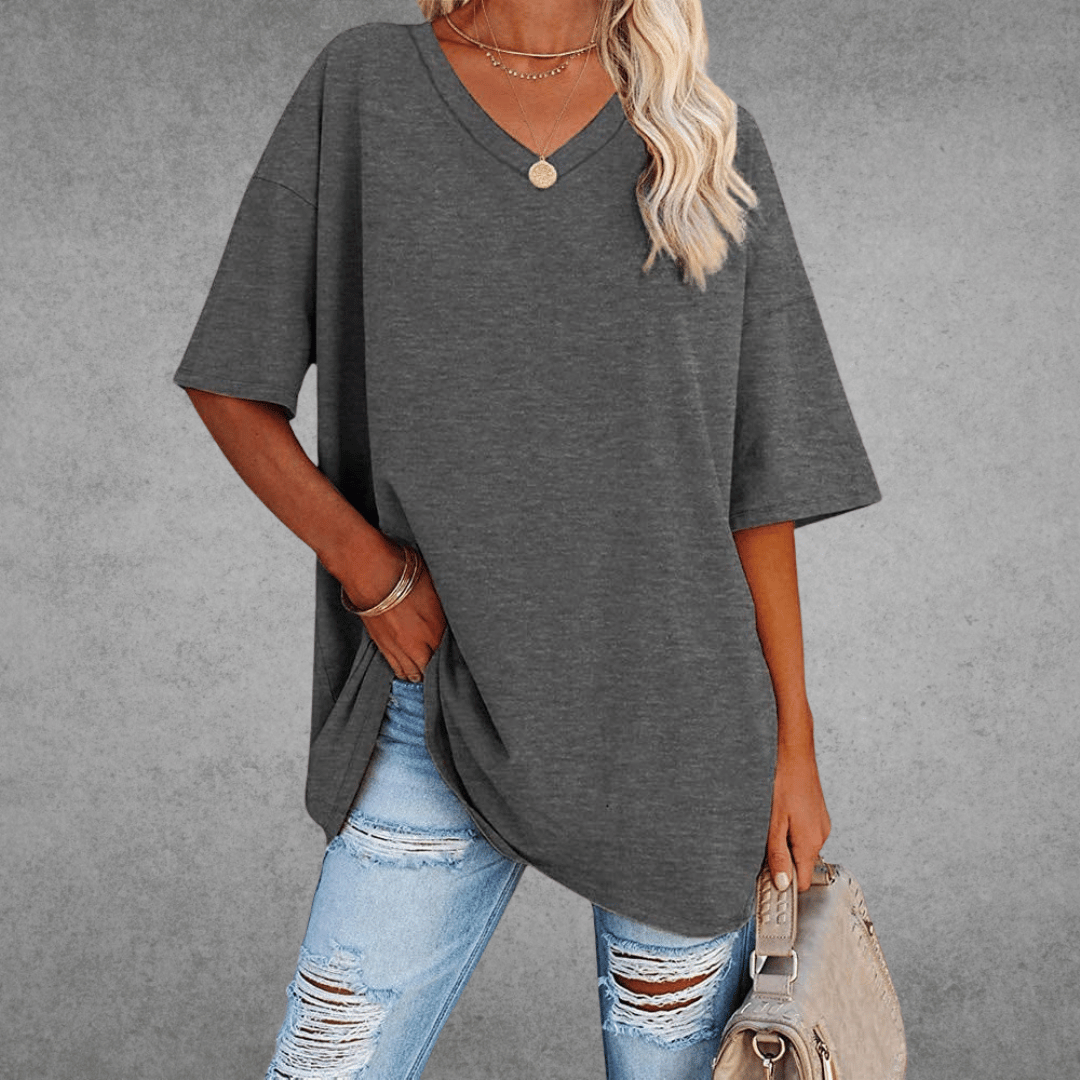 Judith | Women's Oversized V-Neck T-Shirt