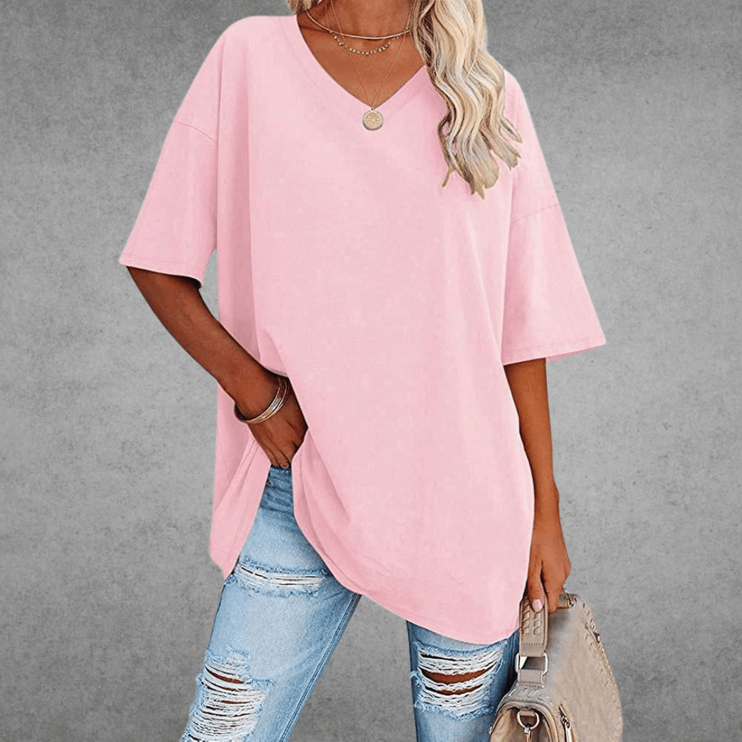 Judith | Women's Oversized V-Neck T-Shirt