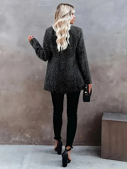 Judy | Women's Collarless Long Coat