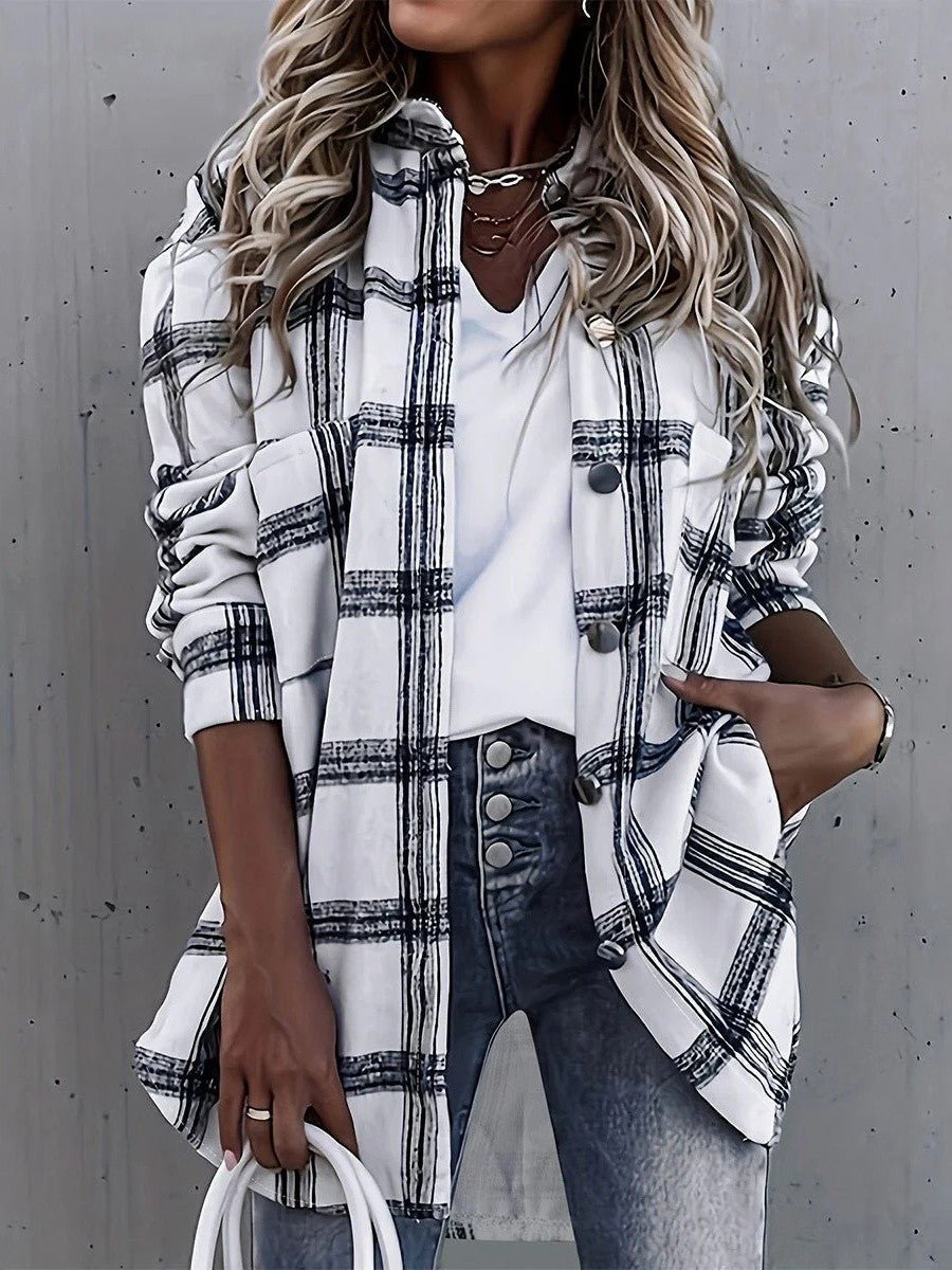 Julie | Women's Oversized Plaid Jacket