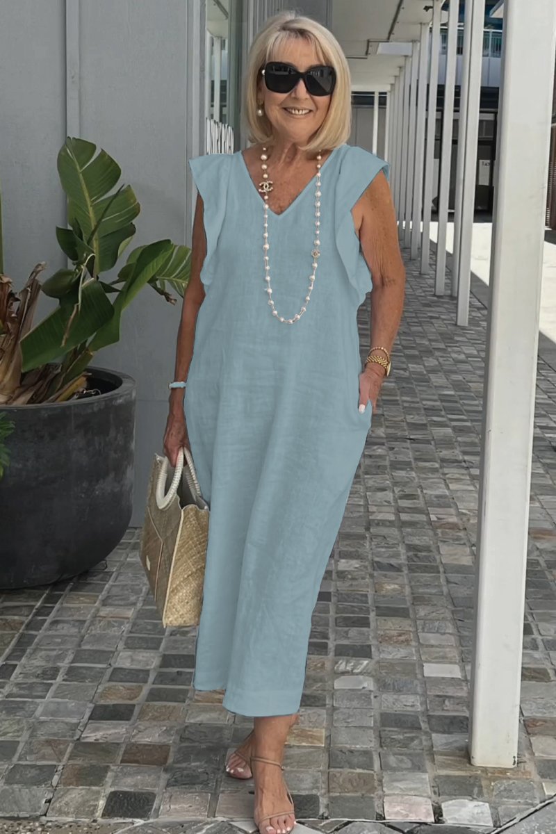 Karen | Women's Sleeveless A-Line Midi Dress