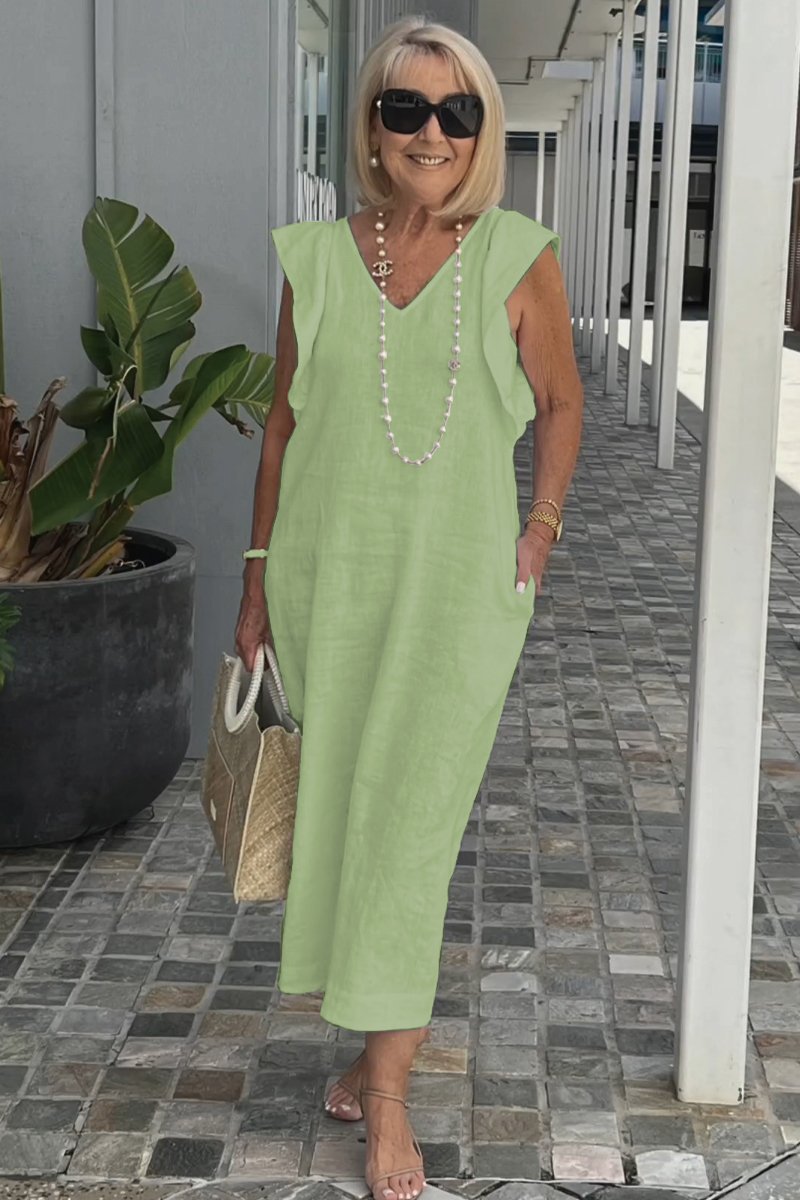 Karen | Women's Sleeveless A-Line Midi Dress