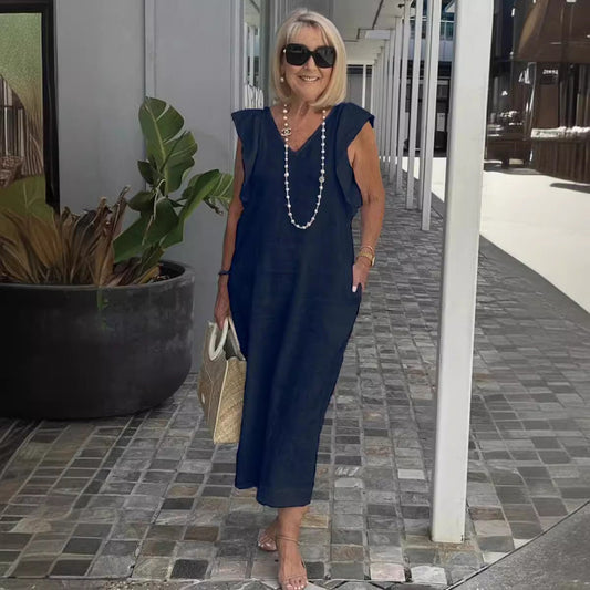 Karen | Women's Sleeveless A-Line Midi Dress
