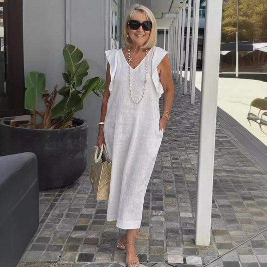 Karen | Women's Sleeveless A-Line Midi Dress