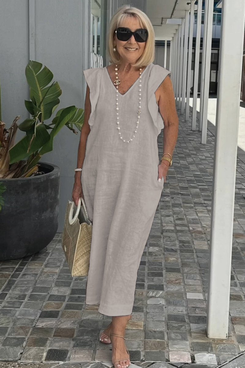 Karen | Women's Sleeveless A-Line Midi Dress