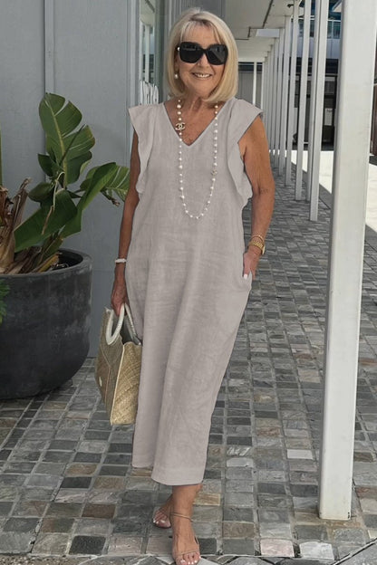 Karen | Women's Sleeveless A-Line Midi Dress