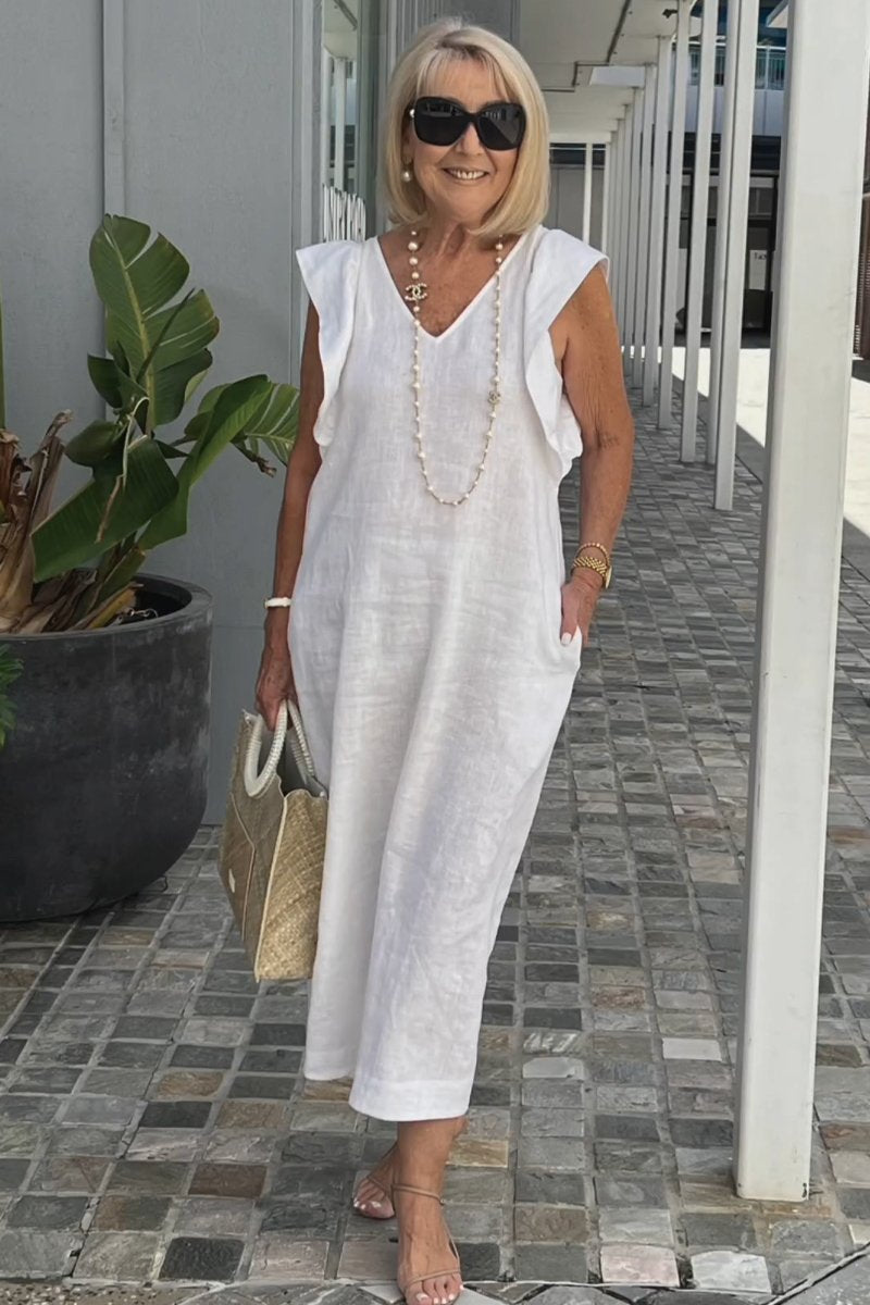 Karen | Women's Sleeveless A-Line Midi Dress