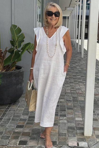 Karen | Women's Sleeveless A-Line Midi Dress