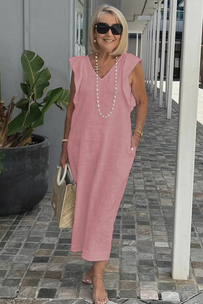 Karen | Women's Sleeveless A-Line Midi Dress