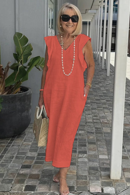 Karen | Women's Sleeveless A-Line Midi Dress