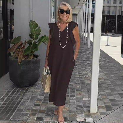 Karen | Women's Sleeveless A-Line Midi Dress