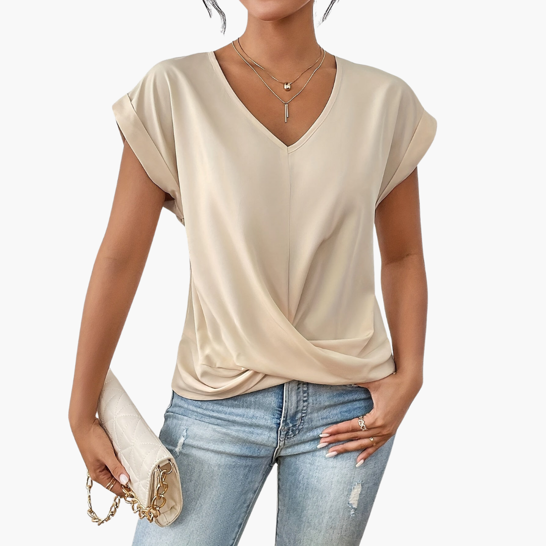 Katelyn | Women's Twist Front V-Neck T-Shirt