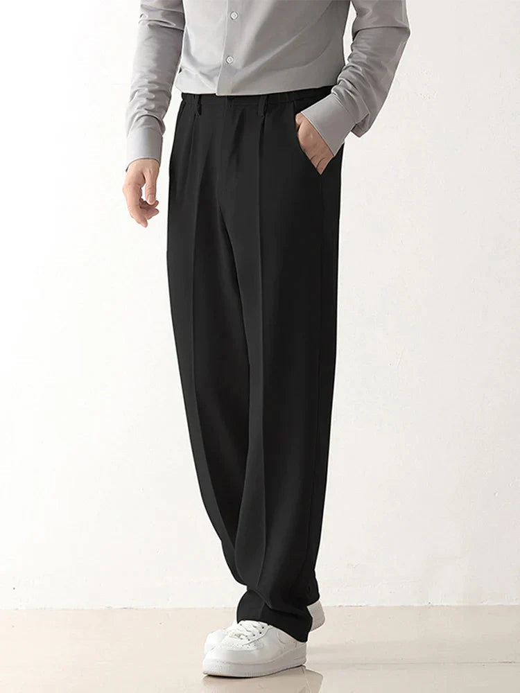 Keegan | Men's Wide Leg Pleated Dress Pants