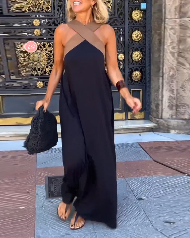 Keira | Women's Sleeveless A-Line Maxi Dress