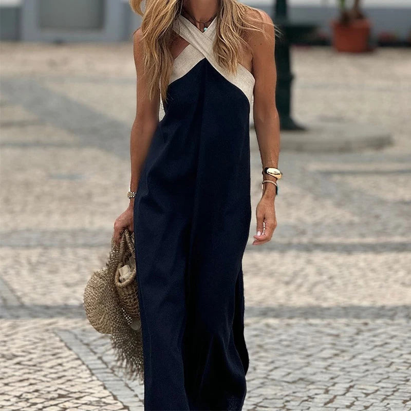 Keira | Women's Sleeveless A-Line Maxi Dress