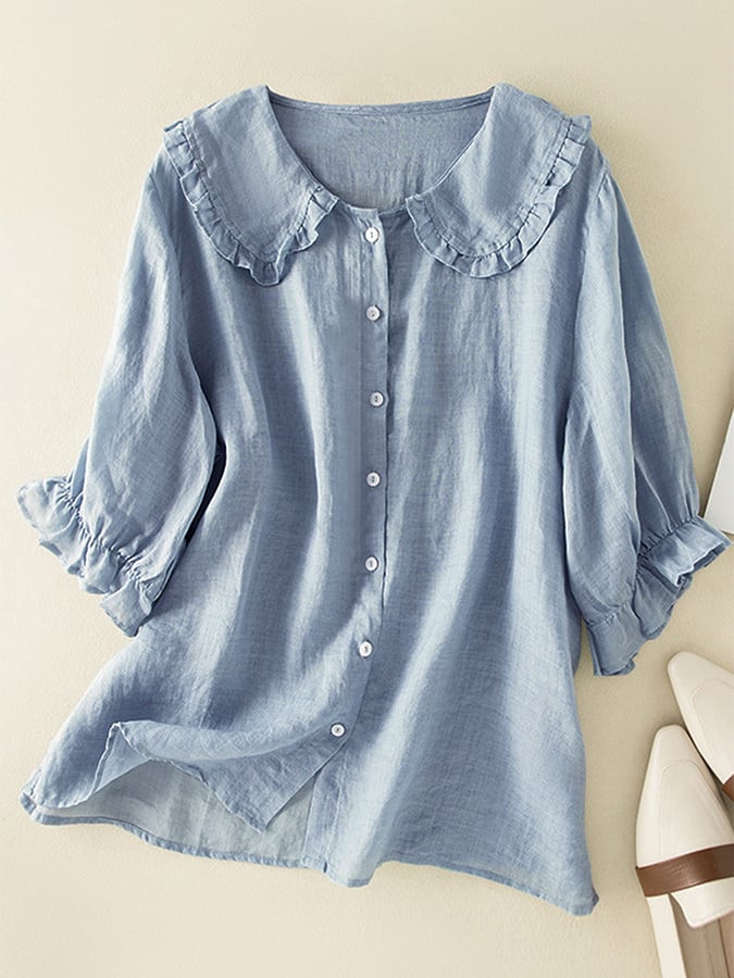 Kelsey | Women's Ruffle Collar Blouse