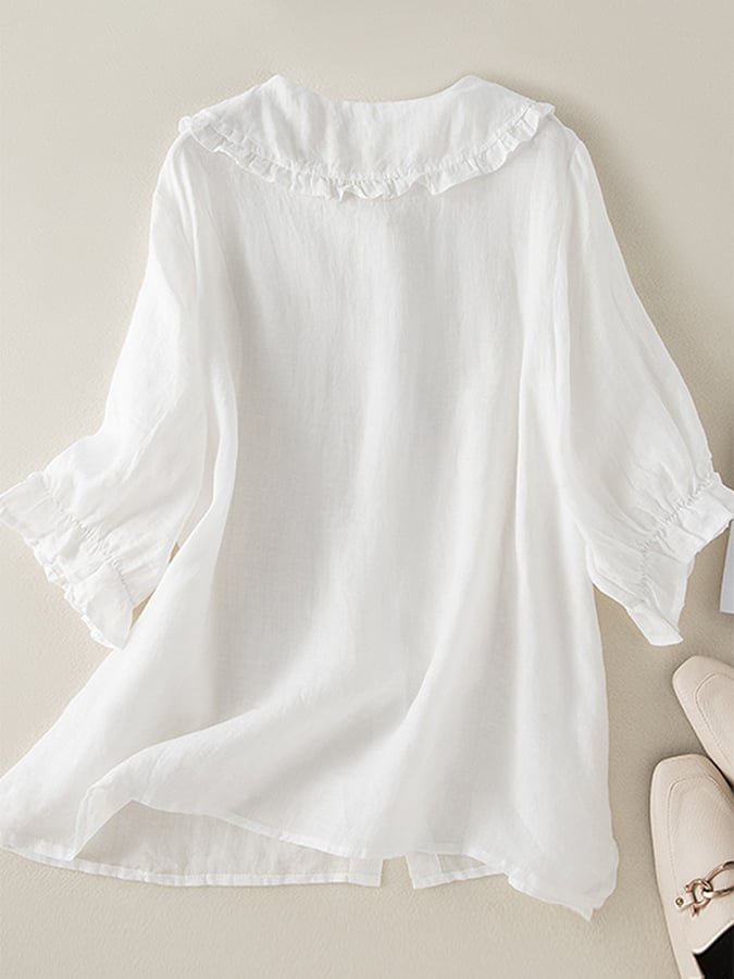 Kelsey | Women's Ruffle Collar Blouse