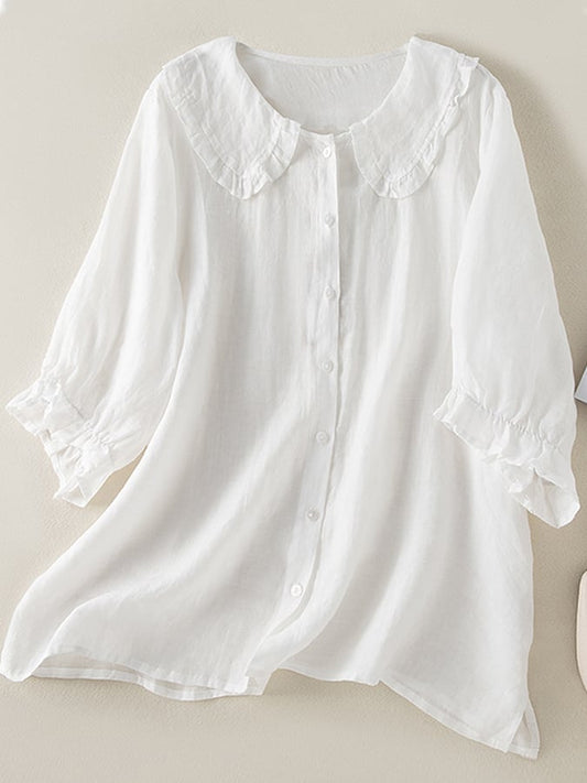 Kelsey | Women's Ruffle Collar Blouse