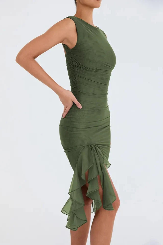 Kelsey | Women's Sleeveless Bodycon Midi Dress