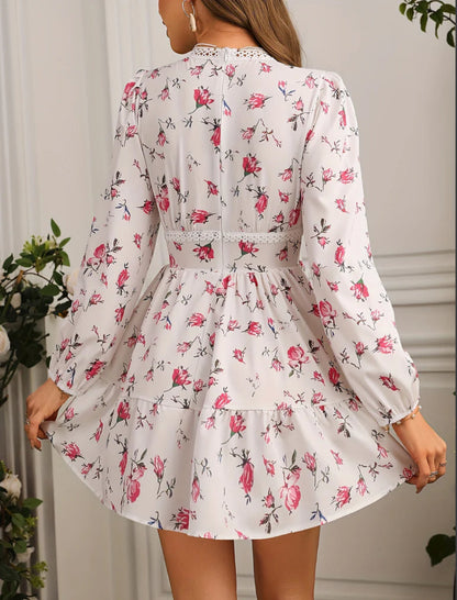 Kelsey | Women's V-Neck A-Line Mini Dress