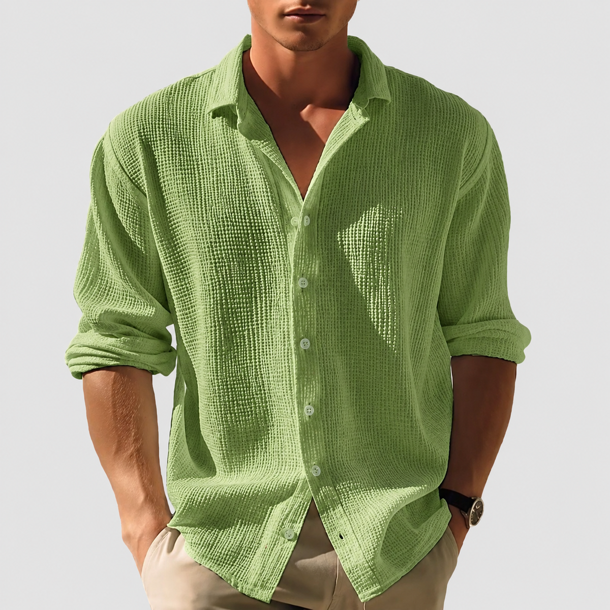 Kelvin | Men's Long Sleeve Button-Down Shirt