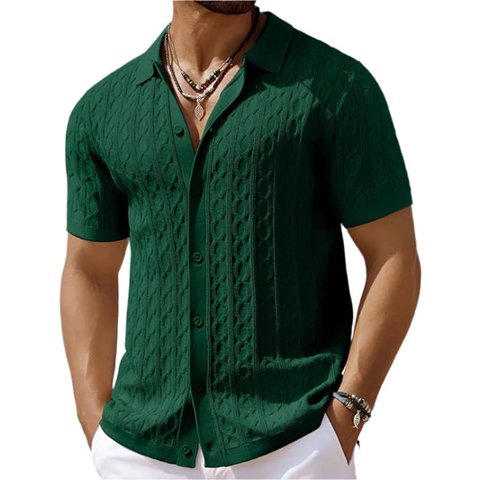 Kennedy | Men's Button-Down Knit Polo Shirt